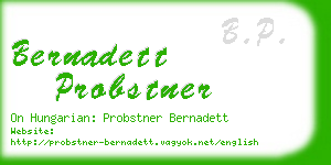 bernadett probstner business card